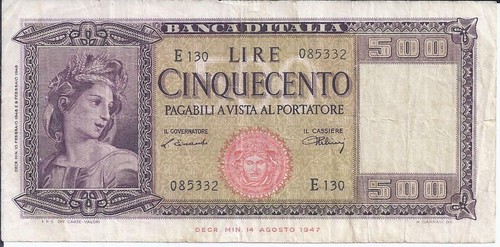 Banca italia banknotes 500 - d'italia,