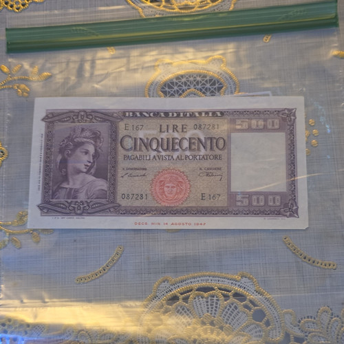 Italy banca italia 500 lire - banca,