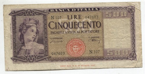 Italy 1947 500 - italy, 1947-8