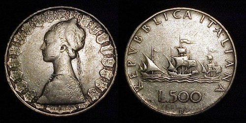 Italy 1959 500 lire f - 1959,