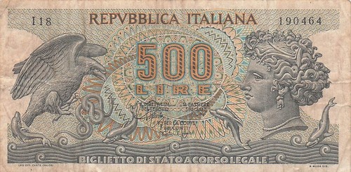 Italy 500 lire 20 10 - , 20.10.1967