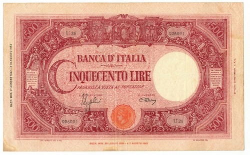 500 lire barbetti grande - grande, c