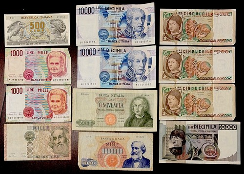 Italy 1962 1990 500 1000 - italy, 1962-1990