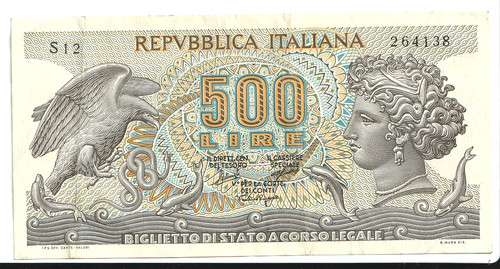 Italy 500 lire - italy, issue