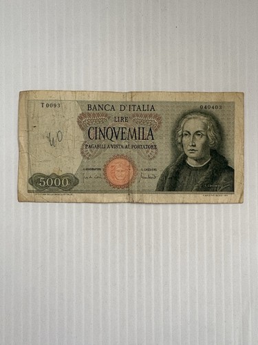 Italy 5000 lire 1964 1970 - italy, 1964-1970