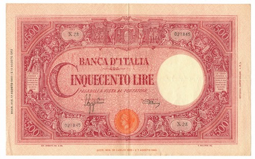 500 lire barbetti - lire, c