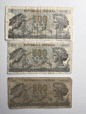 3-Italy 500 Lire Note 1966-See