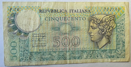 Italy 500 lire cinquecento - italy, "cinquecento"
