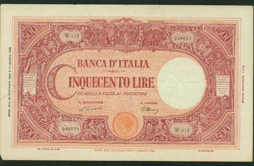 Italy banca italia 1946 - italy,