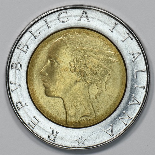 Italy 1986 bimetallic 500 - italy,