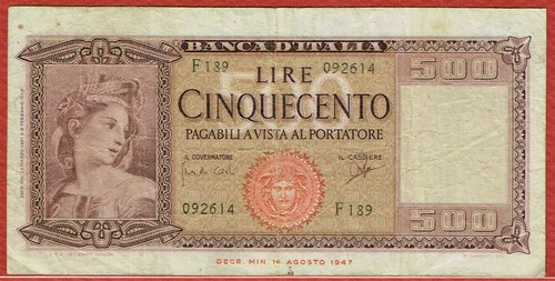 Banca italia 1961 500 - 3.,