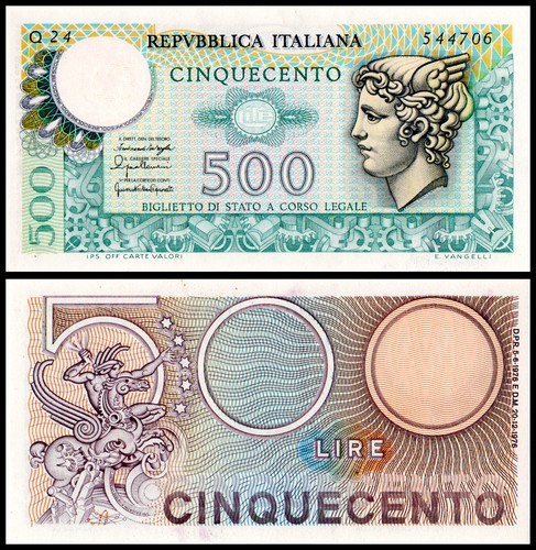 Italy 500 lire 1976 p - 1976,, p-95