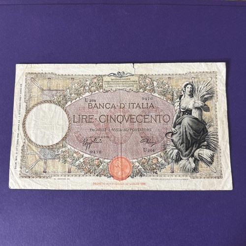 Italy 500 lire - italy-, 1942