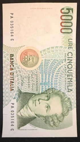 5000 lire banca - 5000,