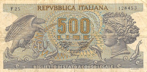 Italy 500 lire - italy, 23.2.1970