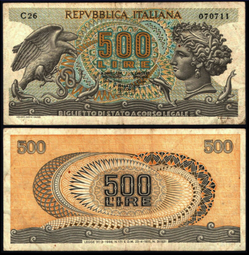 Italy p93b 500 lire - italy,