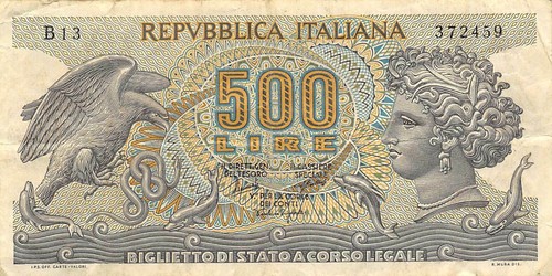 Italy 500 lire - italy,