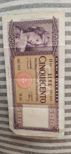 Italy 500 lire banknote 1947 - italy,