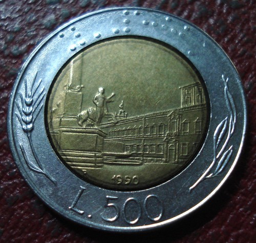 1990 italy 500 lire - 500,