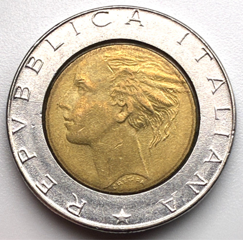 Italy 500 lire 1989 r - lire, 1989-r