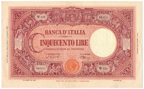 500 lire barbetti grande - lire,
