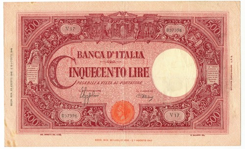 500 lire barbetti grande - 500, c