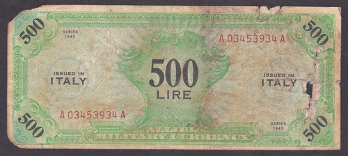 1943 italy 500 lire - 1943,