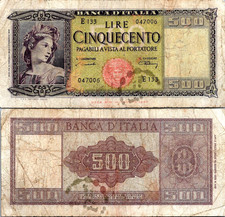 Italy 500 Lire 1947 Pick# 80a