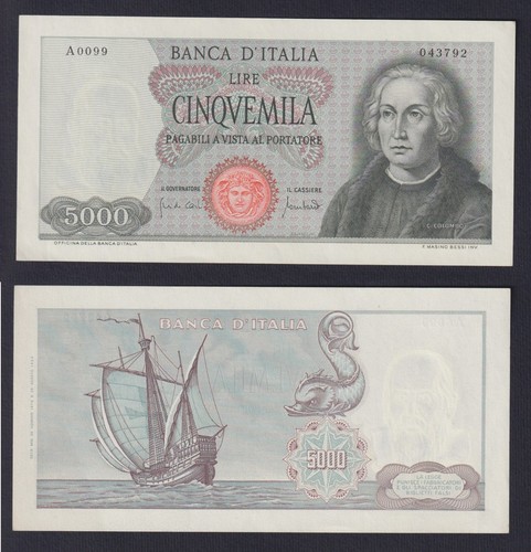 Banknote italy 5000 lire - banknote,