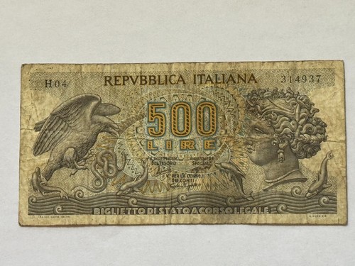 Italy 500 lire repvbblica - lire,