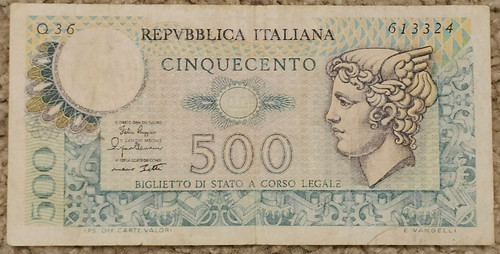 Italy 500 lire 1974 - italy, 1974-1979