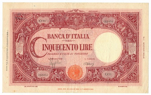 500 lire barbetti grande - lire,