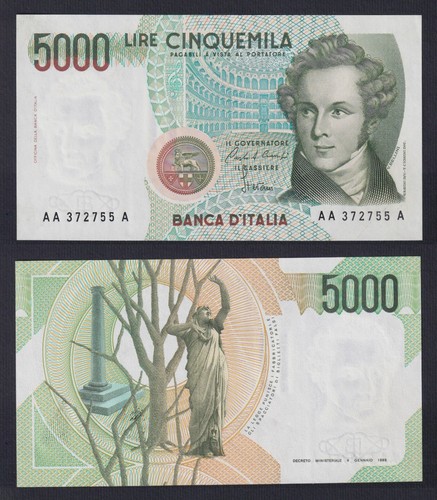 Banknote italy 5000 - 5000, lire